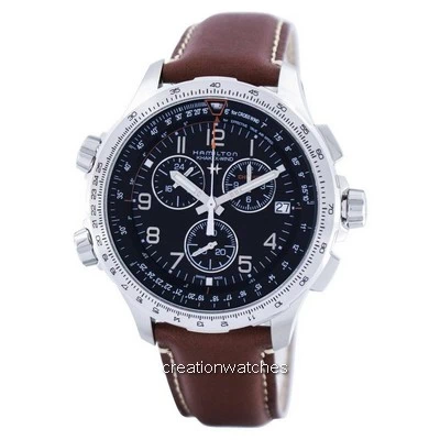Hamilton Khaki Aviation X-Wind Chronograph Quartz GMT Swiss Made H77912535 Men's Watch