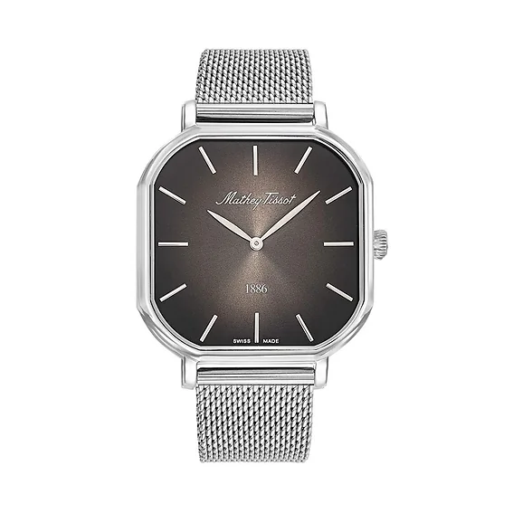 Mathey-Tissot Monsoon Square Stainless Steel Black Dial Quartz H7917AN Men's Watch
