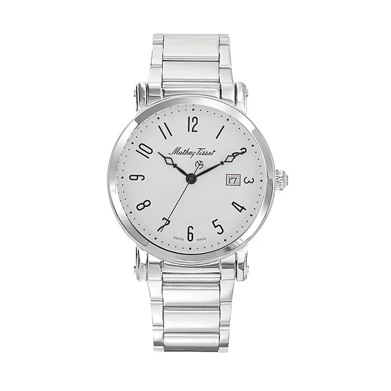 Mathey-Tissot City Metal Stainless Steel White Dial Quartz HB611251MAG Men's Watch