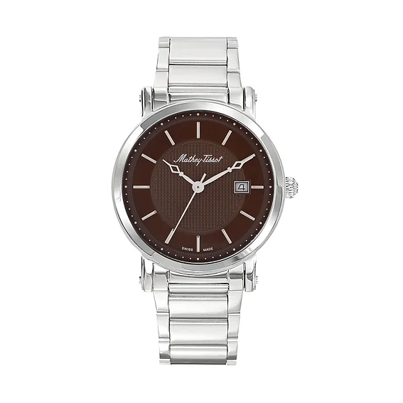 Mathey-Tissot City Metal Stainless Steel Brown Dial Quartz HB611251MAM Men's Watch