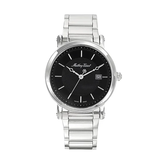 Mathey-Tissot City Metal Stainless Steel Black Dial Quartz HB611251MAN Men's Watch