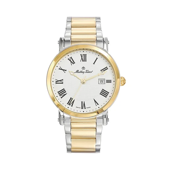 Mathey-Tissot City Two Tone Stainless Steel White Dial Quartz HB611251MBR Men's Watch