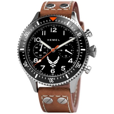 Hemel USAF Special Edition Aim High Black With Super-LumiNova C3 Dial Quartz HFUSAF1-04 100M Men's Watch