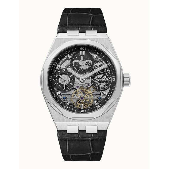 Ingersoll The Broadway Dual Time Black Skeleton Dial Automatic I12903 Men's Watch