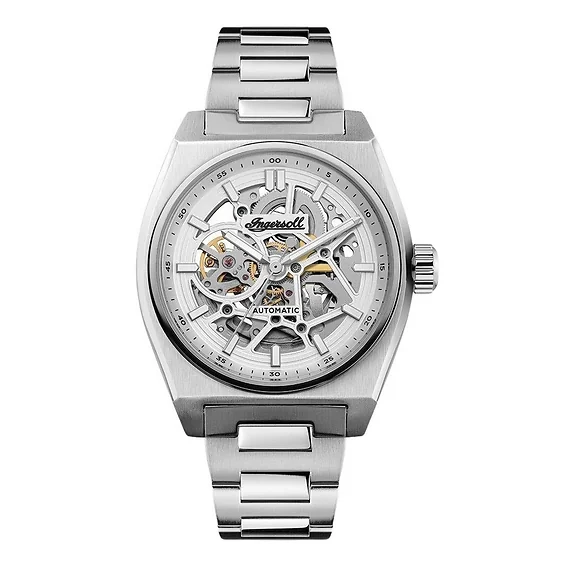 Ingersoll The Vert Stainless Steel Skeleton White Dial Automatic I14303 Men's Watch