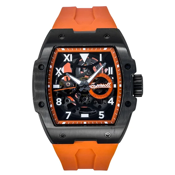 Ingersoll The Play Polyurethane Strap Black Skeleton Dial Automatic I15304 Men's Watch