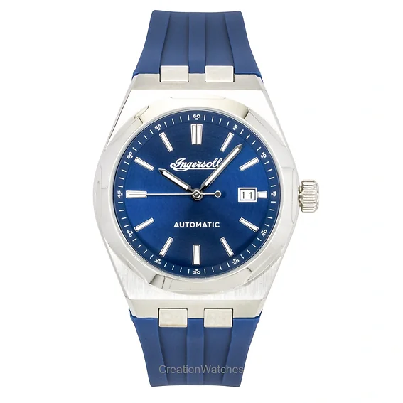 Ingersoll The Rider Polyurethane Strap Blue Dial Automatic I16802 Men's Watch