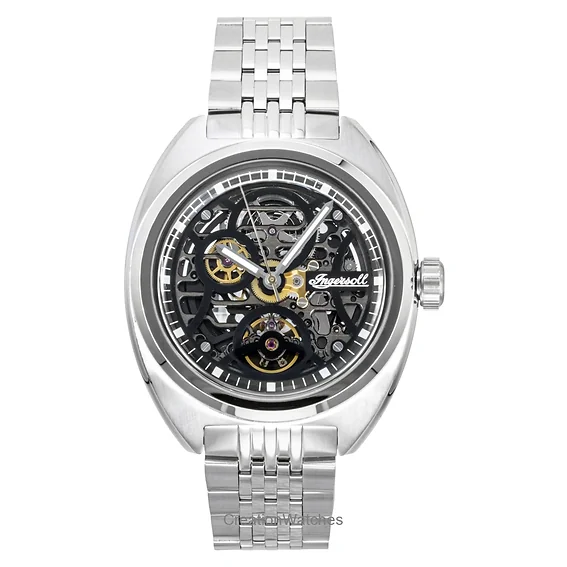 Ingersoll The Wrangler Stainless Steel Black Skeleton Dial Automatic I16901 Men's Watch