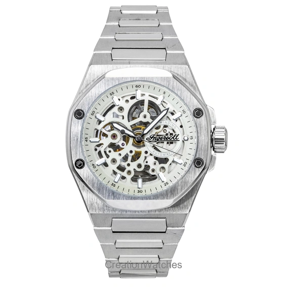 Ingersoll The Faller Stainless Steel Grey Skeleton Dial Automatic I17601 Men's Watch