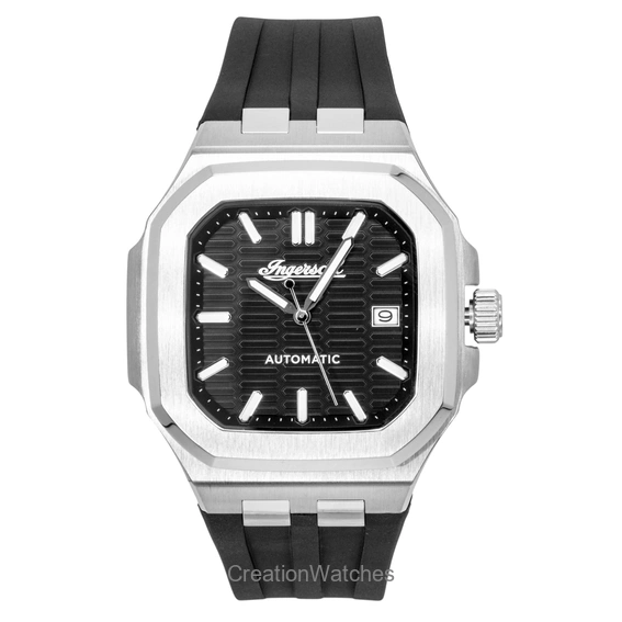 Ingersoll The Yield Polyurethane Strap Black Dial Automatic I17803 Men's Watch