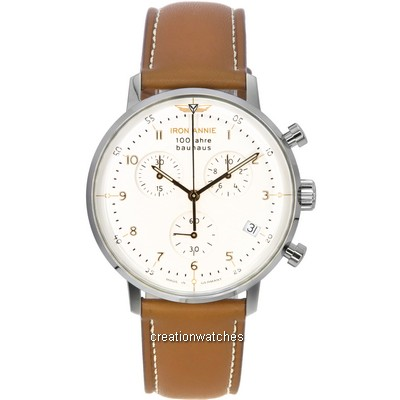 Iron Annie 100 Jahre Bauhaus Chronograph White Dial Quartz 50964 Men's Watch
