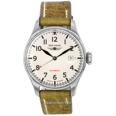 Iron Annie Cockpit Flight Control Beige Dial Automatic 51623 Men's Watch