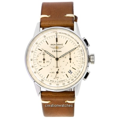 Iron Annie G38 Dessau Chronograph Beige Dial Quartz 53765 100M Men's Watch
