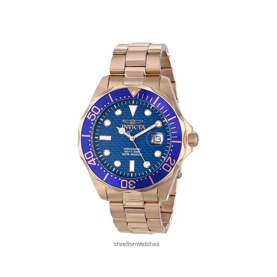 Invicta Pro Diver 200M Rose Gold Dial 14542 Men's Watch