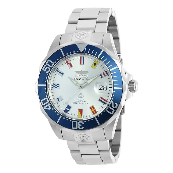 Invicta Grand Pro Diver Stainless Steel Silver Dial Automatic Diver's 21324 300M Men's watch