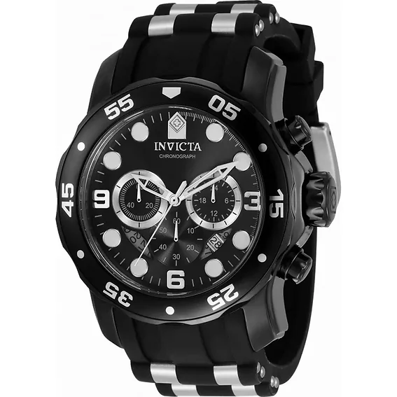 Invicta Pro Diver Chronograph Silicon/Stainless Steel Quartz 34666 100M Men's Watch