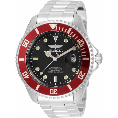 Relógio masculino Invicta Pro Diver profissional mostrador preto automático 35854 200M
