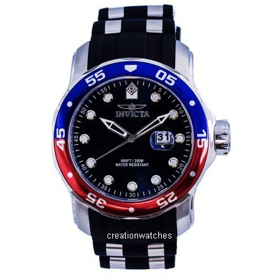 Relógio masculino Invicta Pro Diver Silicone Mostrador Preto Quartzo INV39103 200M