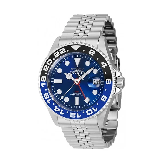 Invicta Pro Diver GMT Stainless Steel Blue Dial Quartz Diver's 40955 200M Men's Watch