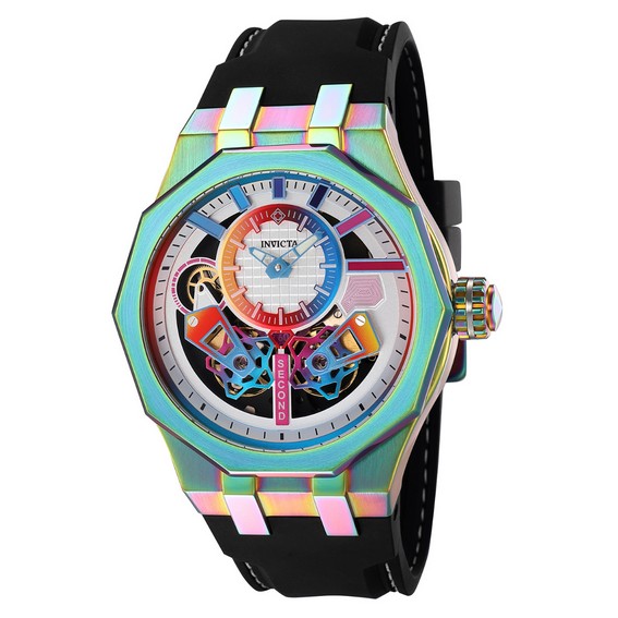 Đồng hồ đeo tay nam dây đeo silicon đặc biệt Invicta Mặt số nhiều màu tự động 43199 100M