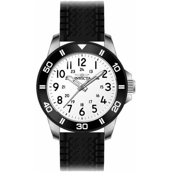Invicta Pro Diver pulseira de silicone mostrador branco quartzo 43629 100M relógio masculino