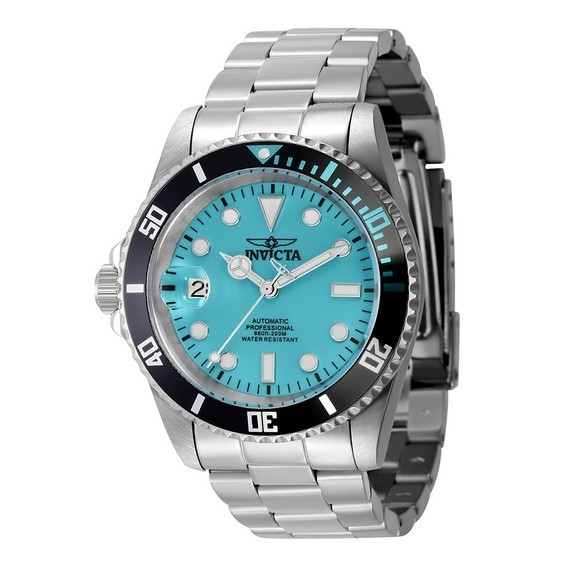 Invicta Pro Diver Lefty สแตนเลสสตีล Turquoise Dial Automatic Diver's 44045 200M นาฬิกาผู้ชาย