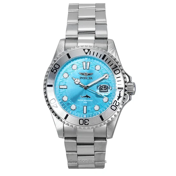 Invicta Pro Diver Stainless Steel Light Blue Dial Quartz 44715 100M Men's Watch