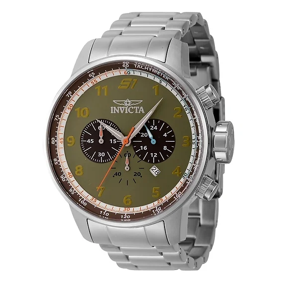 Invicta S1 Rally Chronograph Stainless Steel Green Dial Quartz 44951 100M Men's Watch
