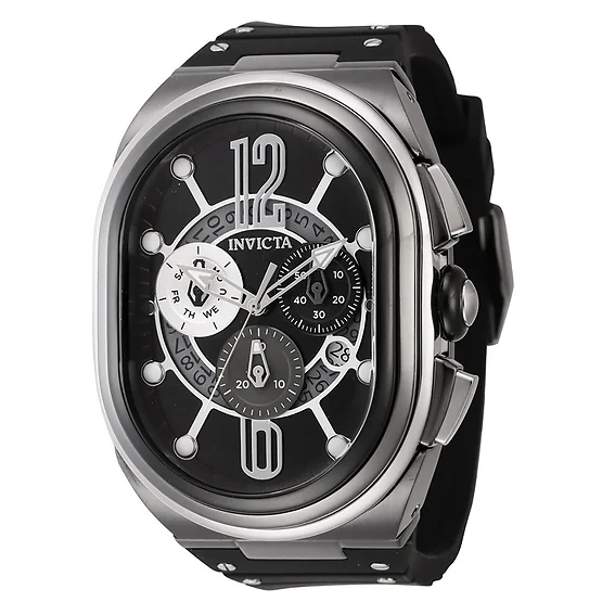 Invicta Lupah Revolution 2.0 Chronograph Black Dial Quartz 45586 100M Men's Watch