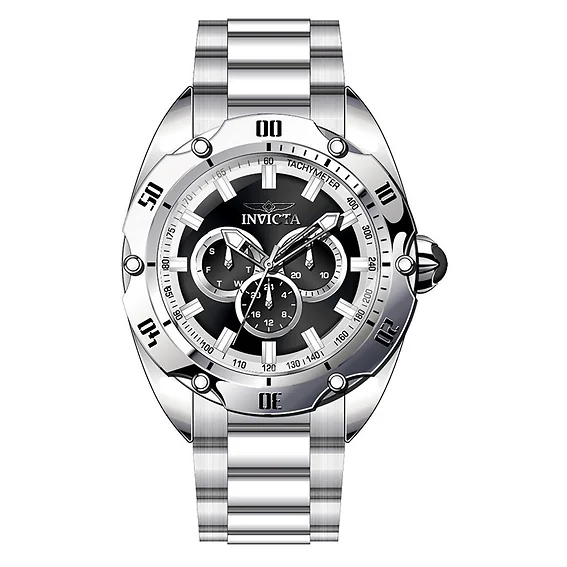 Invicta Venom GMT Stainless Steel Black Dial Quartz 45729 100M Men's Watch