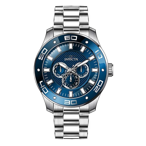 Invicta Pro Diver Scuba GMT Stainless Steel Blue Dial Quartz 45757 100M Men's Watch