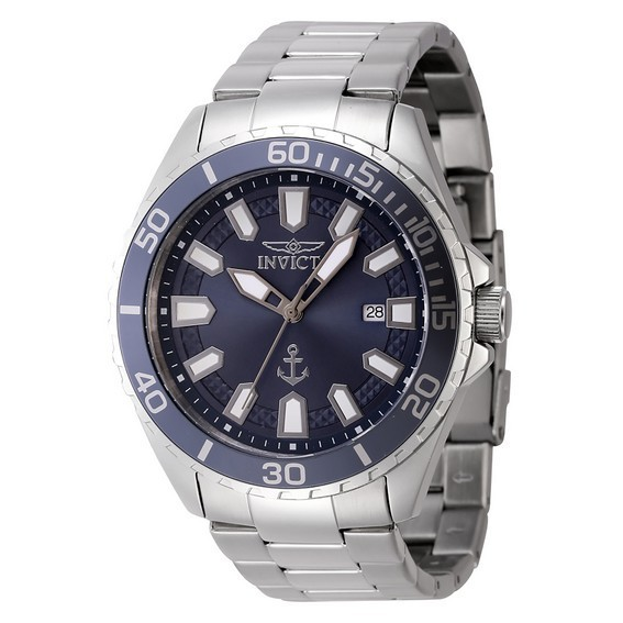 Invicta Ocean Voyage Кварцевые мужские часы из нержавеющей стали с синим циферблатом 46278