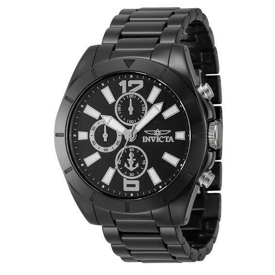 Montre pour homme Invicta Ocean Voyage chronographe bracelet en céramique cadran noir Quartz 46298 100M