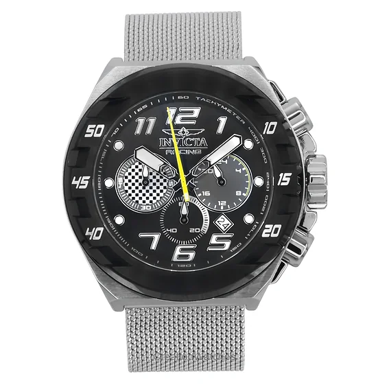 Invicta Racing Chronograph GMT Stainless Steel Grey Dial Quartz 47203 Men's Watch
