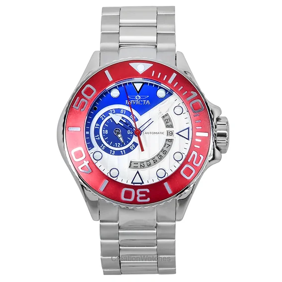 Invicta Grand Diver Stainless Steel Blue And Silver Dial Automatic 47545 300M Men's Watch