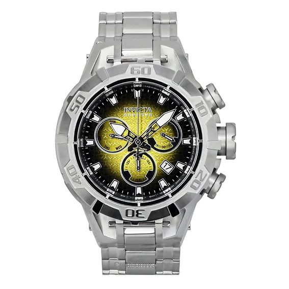 Invicta Reserve Ocean Warrior Chronograph Yellow and Black Dial Quartz 47848 100M Men's Watch