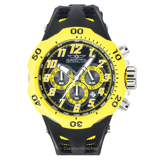 Invicta Venom Hydra GMT Chronograph Silicone Strap Black Dial Quartz 48236 200M Men's Watch