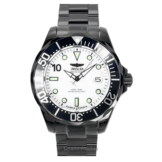 Invicta Pro Diver PANDA Stainless Steel Silver Dial Automatic 48707 300M Men's Watch