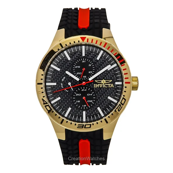 Invicta Racing Silicone Strap Black Dial Quartz 48872 Men's Watch