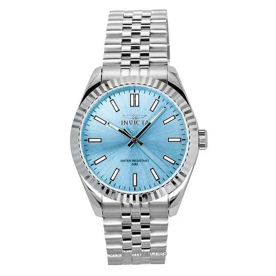 Invicta Specialty Stainless Steel Tiffany Blue Dial Quartz 48906 Men's Watch