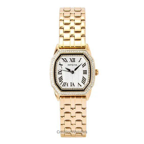 Invicta Wildflower Rose Gold Tone Stainless Steel Silver Dial Quartz 49039 Women's Watch