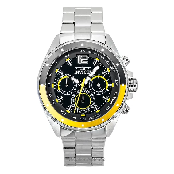 Invicta Speedway Chronograph GMT Stainless Steel Black Dial Quartz 49365 Men's Watch