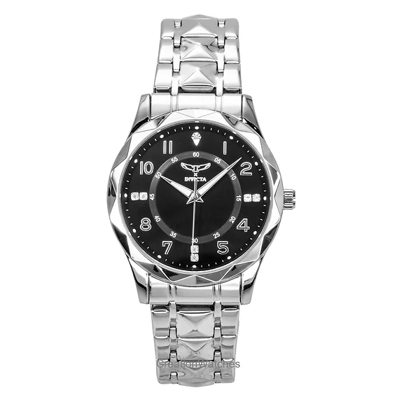 Invicta Specialty Stainless Steel Black Dial Quartz 69027 Men's Watch