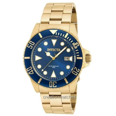 Invicta Pro Diver Quartz Gold Tone 200M 90196 Men's Watch
