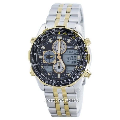 Citizen Navihawk Pilot Style Quartz Chronograph Analog Digital World Time JN0124-84E Men's Watch