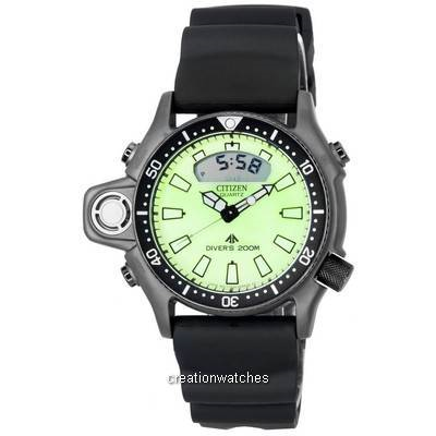 Relógio masculino Citizen Promaster Aqualand com mostrador luminoso de quartzo JP2007-17W 200M