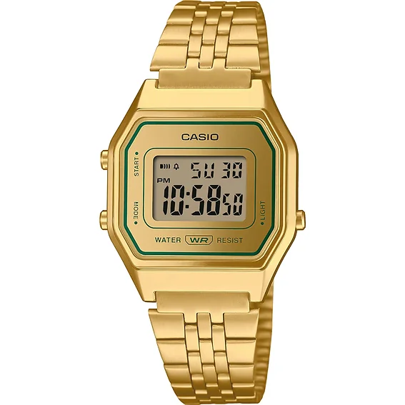 Casio Vintage Digital Gold Tone Stainless Steel Bracelet Quartz LA680WEGV-9A Women's Watch