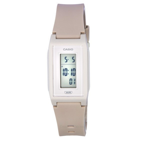 Relógio unissex Casio POP com pulseira de resina digital quartzo LF-10WH-4
