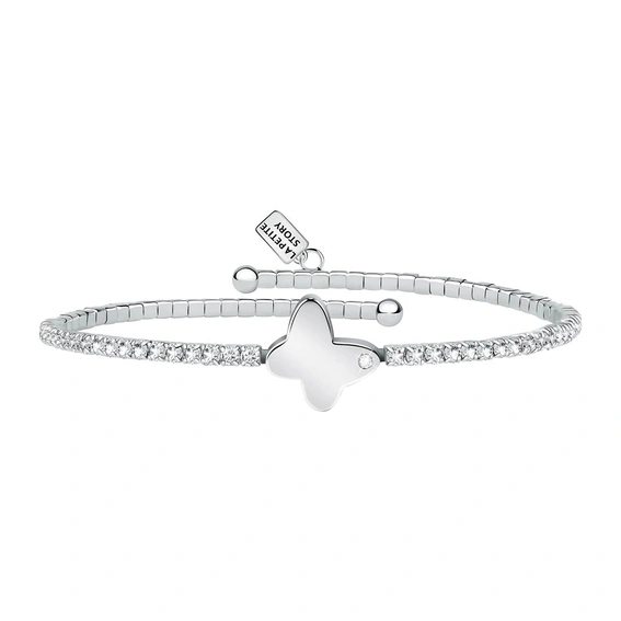 La Petite Story Brass And Zircon Bracelet With White Butterfly LPS05ASE05 For Women