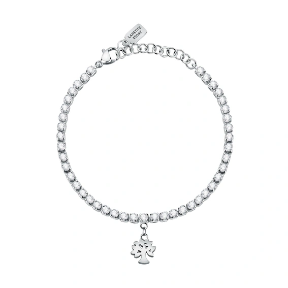 La Petite Steel Bracelet With Clear Crystal LPS05ASF30 For Women